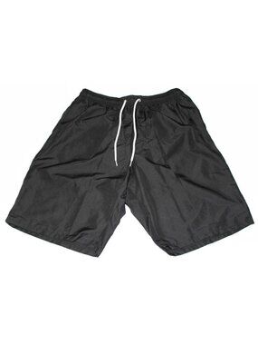 Men's Swim Trunks Shorts Beach Shorts Quick Dry 11" Pockets Black Size Medium